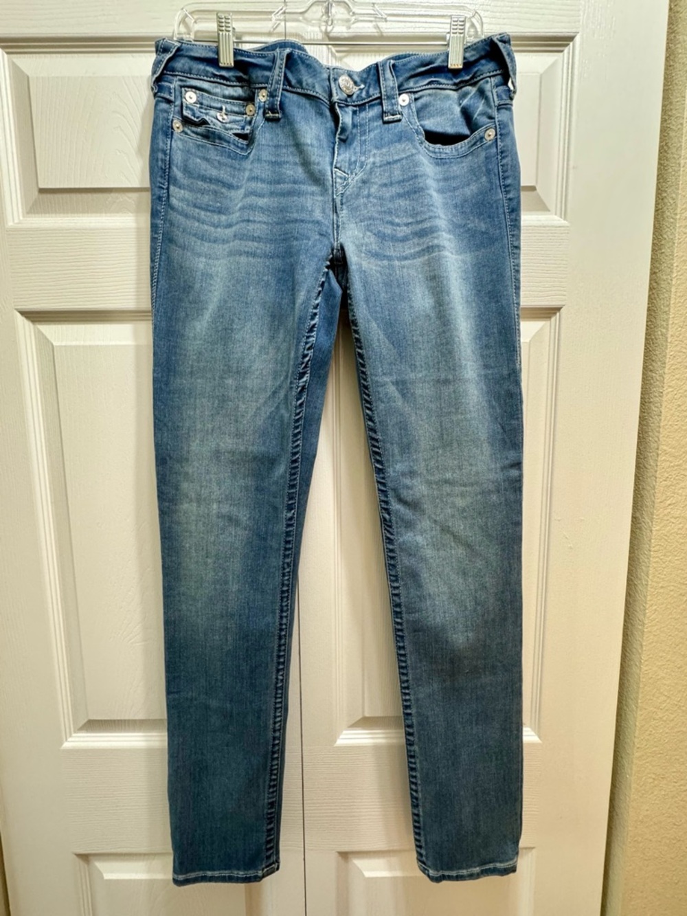 True Religion Skinny Jeans in Medium Blue Wash